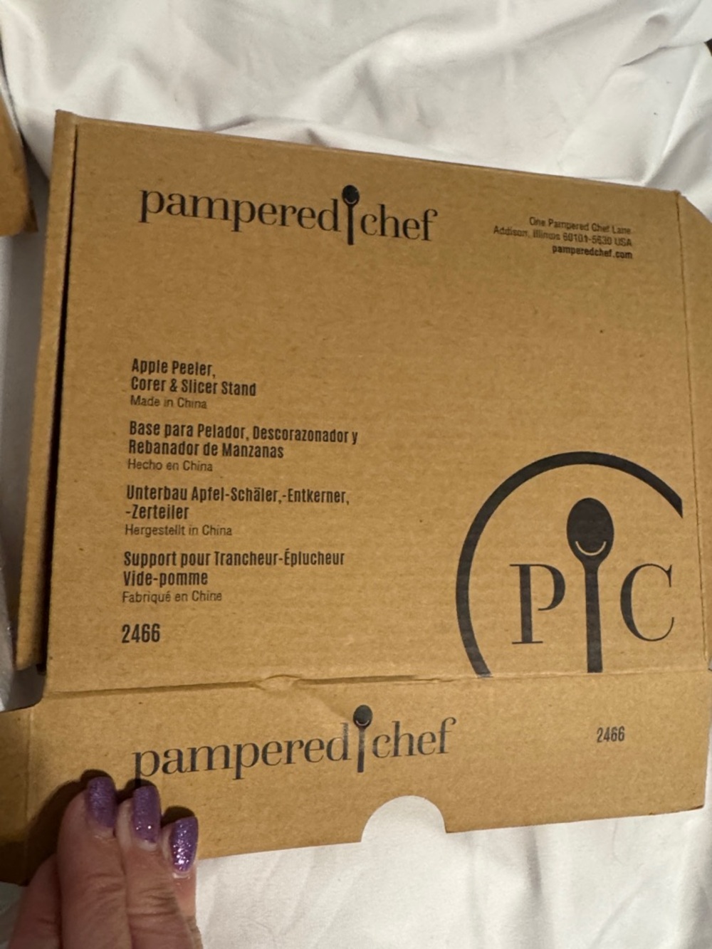 Pampered Chef NIB Apple 🍎 Core/Slice/Peel with Base 2430/2466 - Picture 6 of 6